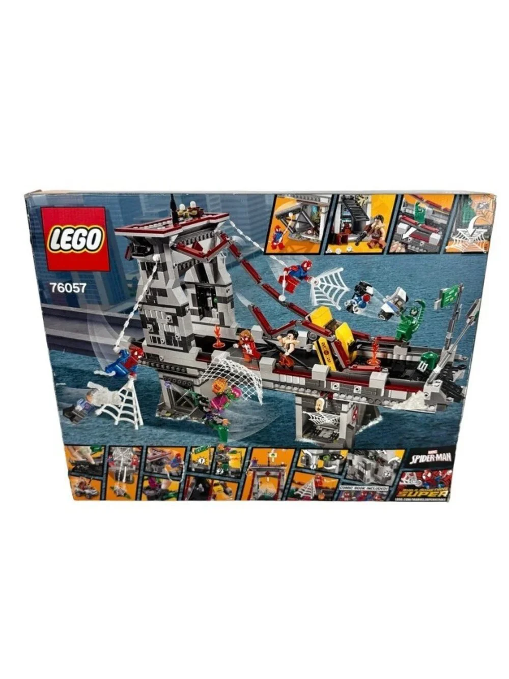 LEGO Marvel Spider-Man Web Warriors Ultimate Bridge Battle 76057 Incomplete READ